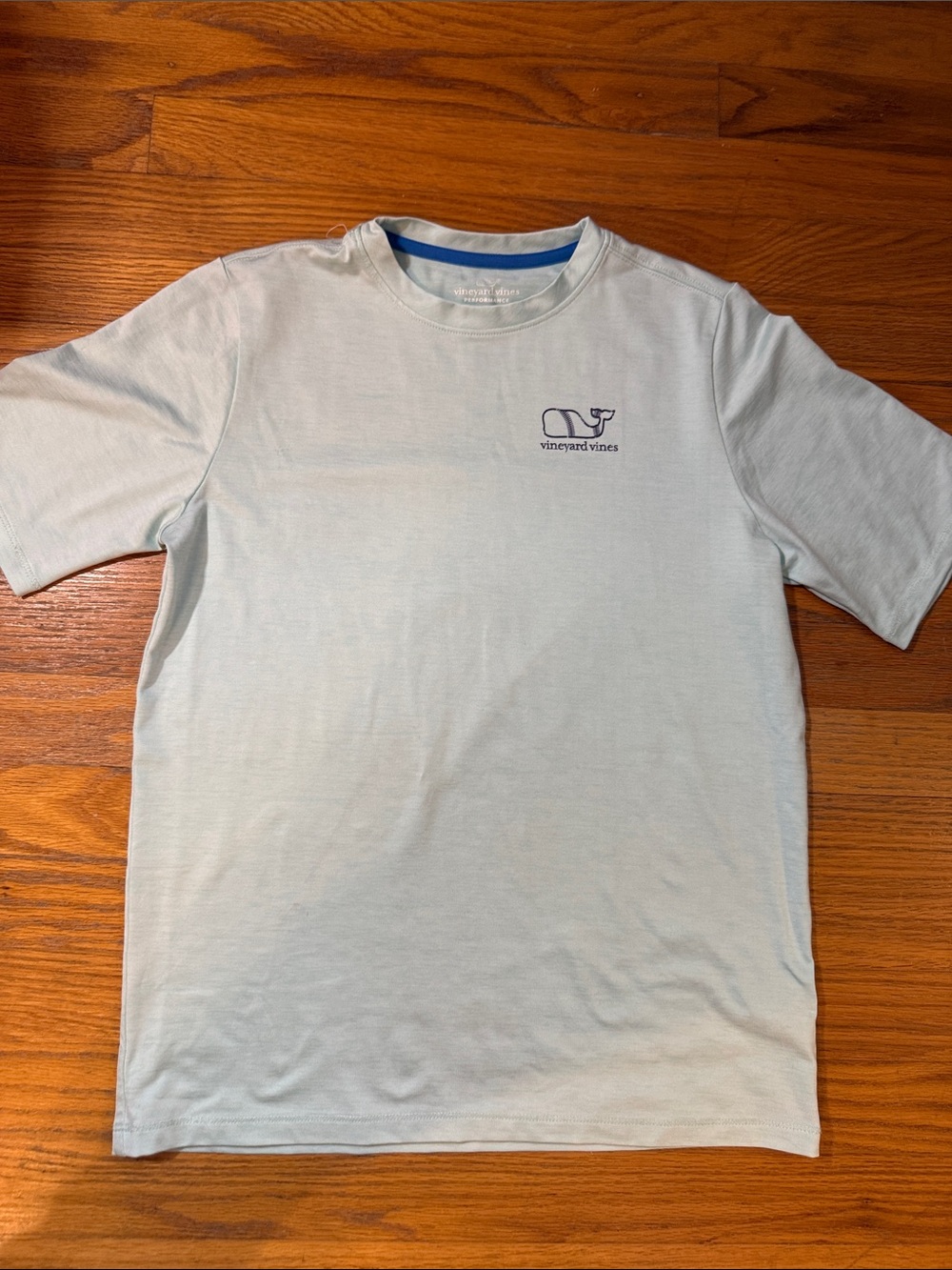 Vineyard Vines Pale Blue Short Sleeve Whale Chest Tee